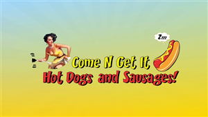 Design de Logo par SeXtreme pour Come N Get It Hot Dogs and Sausages | Design #3670107