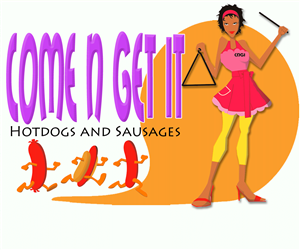 Logo Design by Dunkah63 for Come N Get It Hot Dogs and Sausages | Design: #3566139