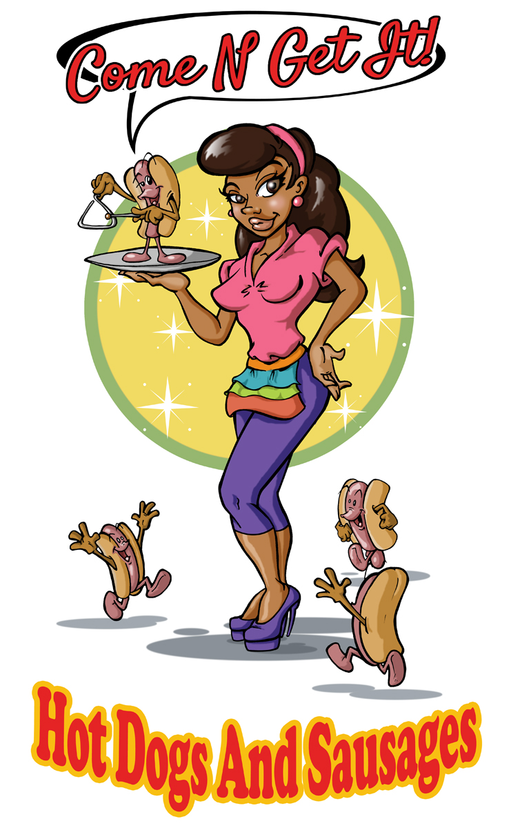 Logo Design by macsartifex for Come N Get It Hot Dogs and Sausages | Design #3589786