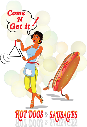 Logo Design by Wonderful design for Come N Get It Hot Dogs and Sausages | Design: #3638161