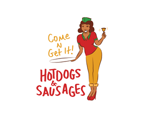 Logo Design by green for Come N Get It Hot Dogs and Sausages | Design: #3524733