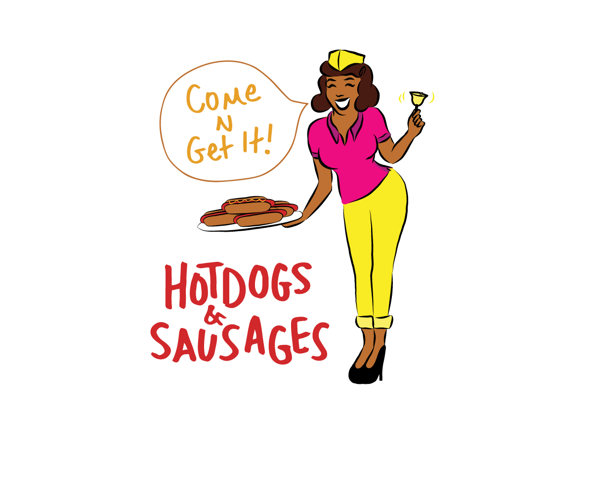 Logo Design by green for Come N Get It Hot Dogs and Sausages | Design #3541709