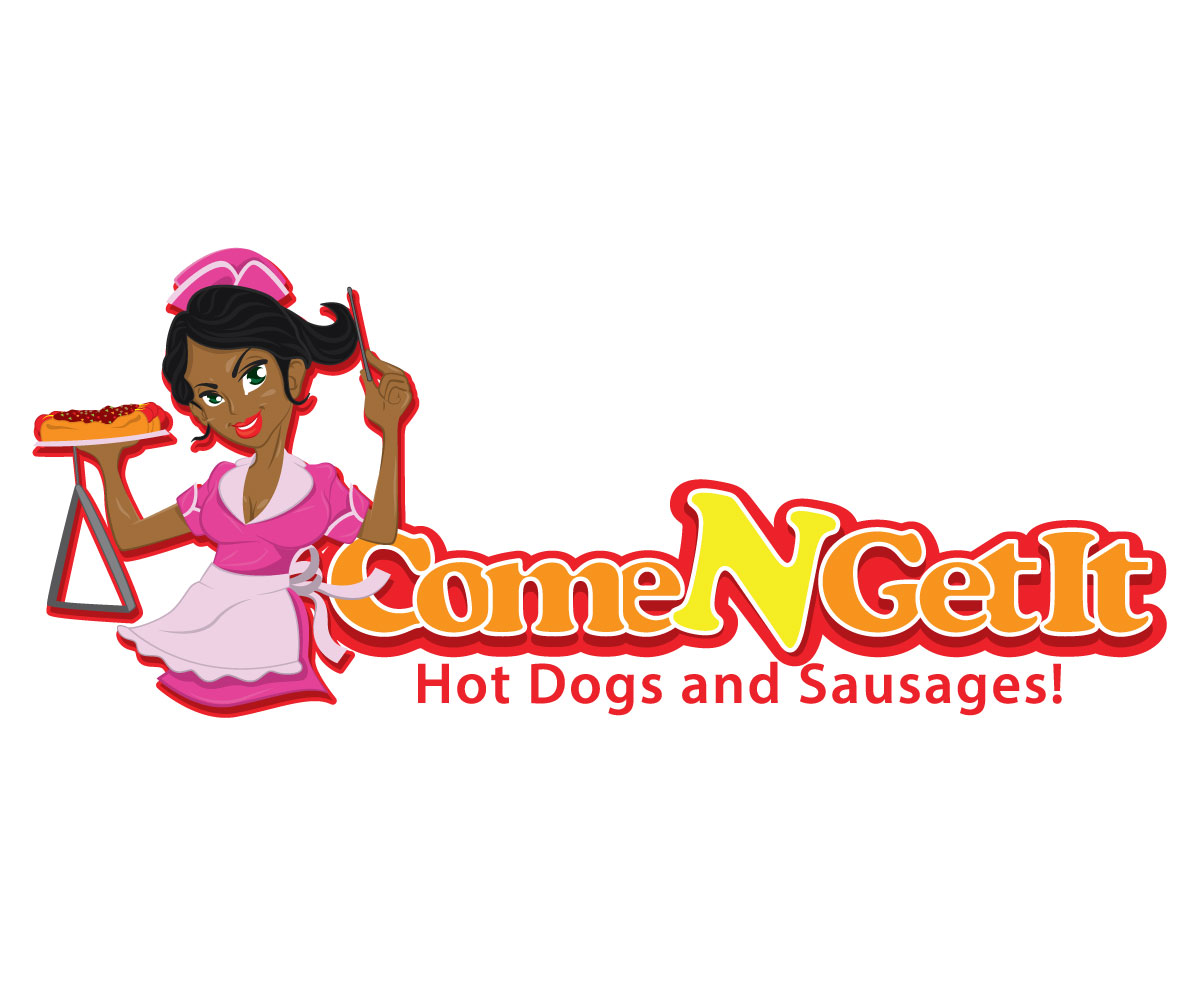 Logo Design by ReDoDesigns for Come N Get It Hot Dogs and Sausages | Design #3559775