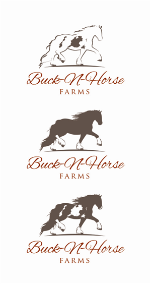 Logo Design by Marta Sobczak  for Buck -N- Horse Farms | Design: #3551796
