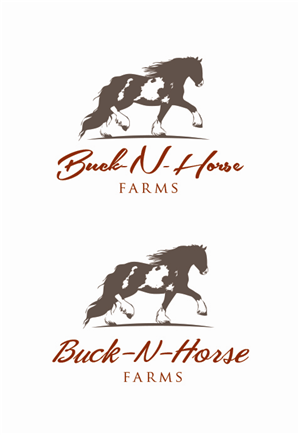 Logo Design by Marta Sobczak  for Buck -N- Horse Farms | Design: #3552313