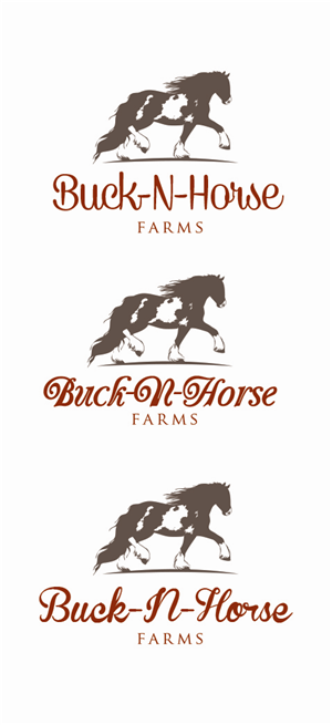 Logo Design by Marta Sobczak  for Buck -N- Horse Farms | Design: #3552862