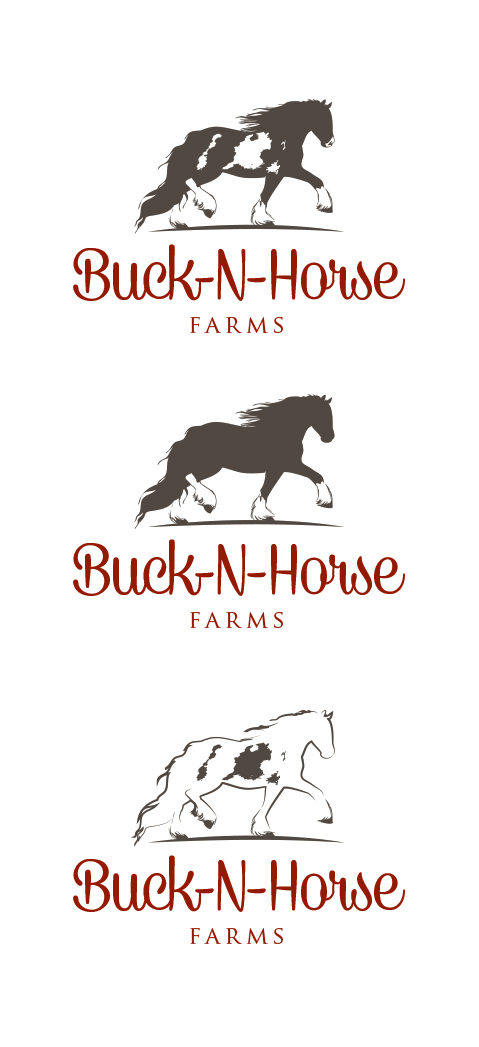 Logo Design by Marta Sobczak  for Buck -N- Horse Farms | Design: #3552969