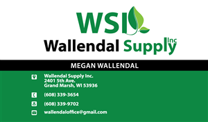 Business Card Design by Elkana Letting for Wallendal Supply Inc | Design: #3516512
