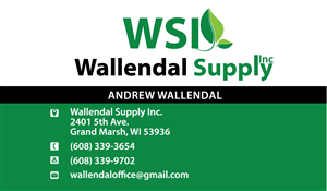 Business Card Design by Elkana Letting for Wallendal Supply Inc | Design: #3534624