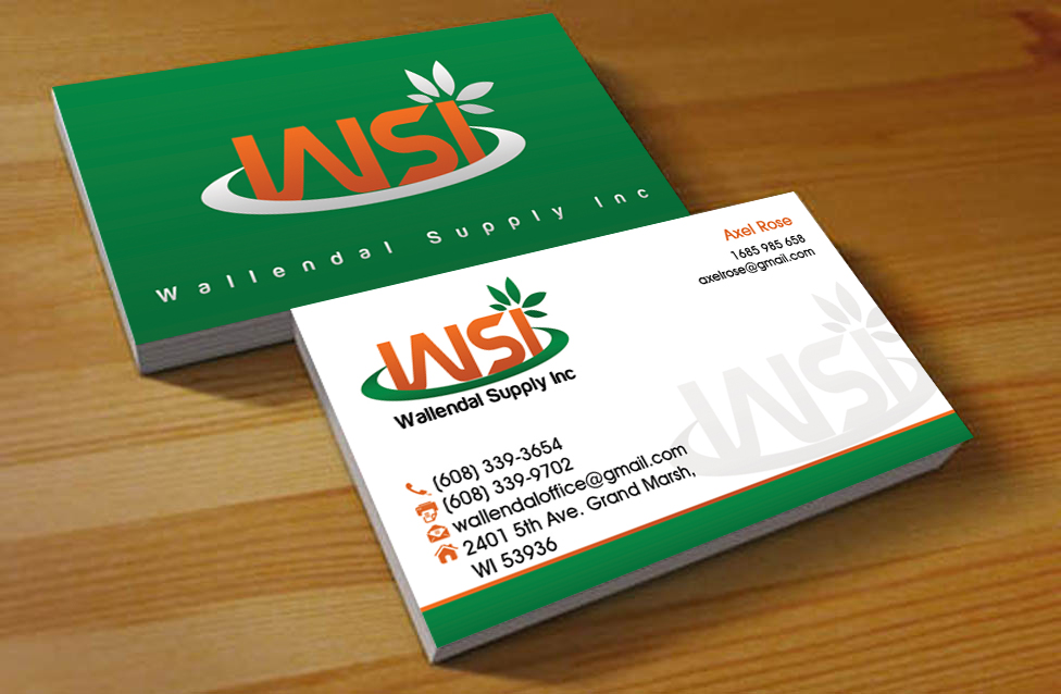 Business Card Design by Hardcore Design for Wallendal Supply Inc | Design #3497160