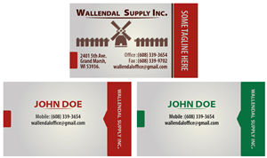 Business Card Design by UrbainFX for Wallendal Supply Inc | Design: #3499822