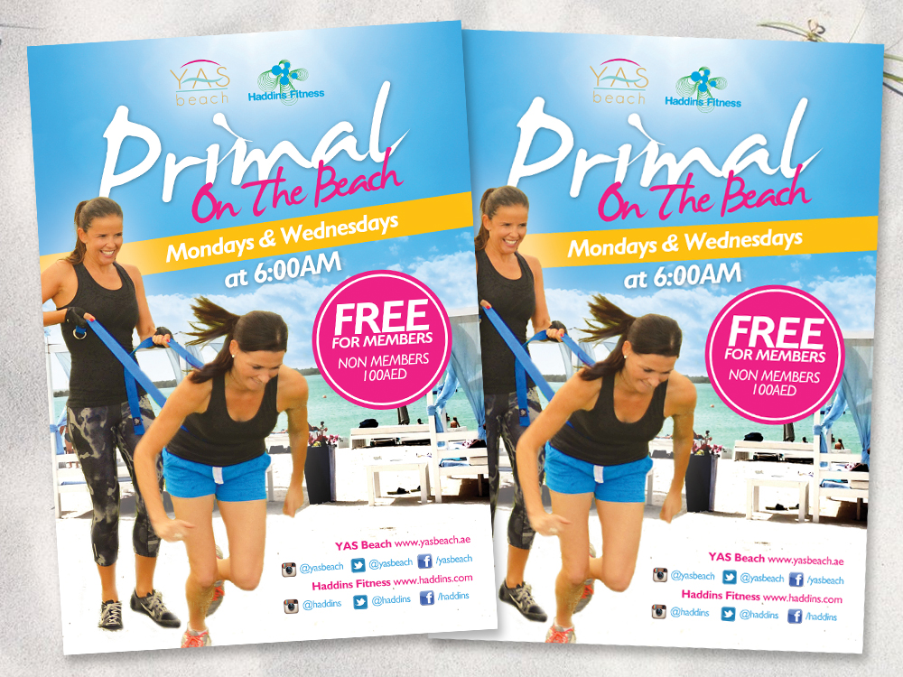 playful personable fitness flyer