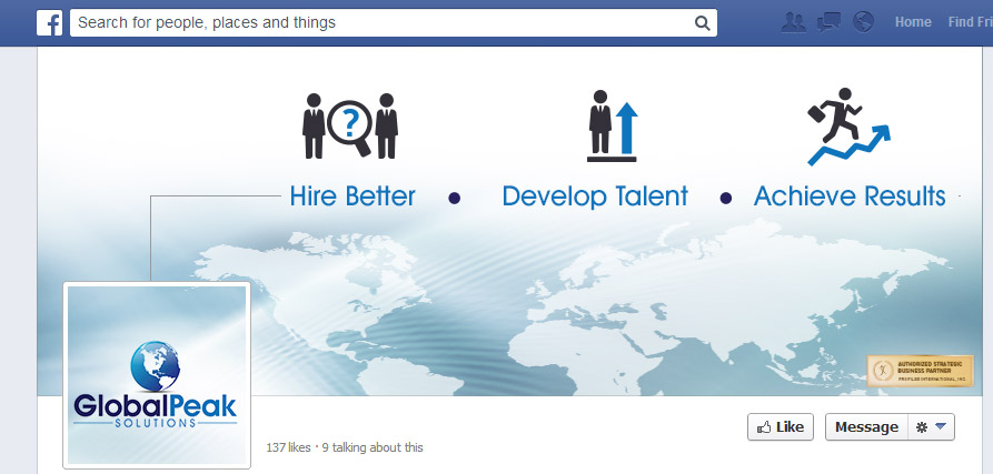Facebook-Design von Mila@CreativeMotions.com für Global Peak Solutions, LLC | Design: #3468967