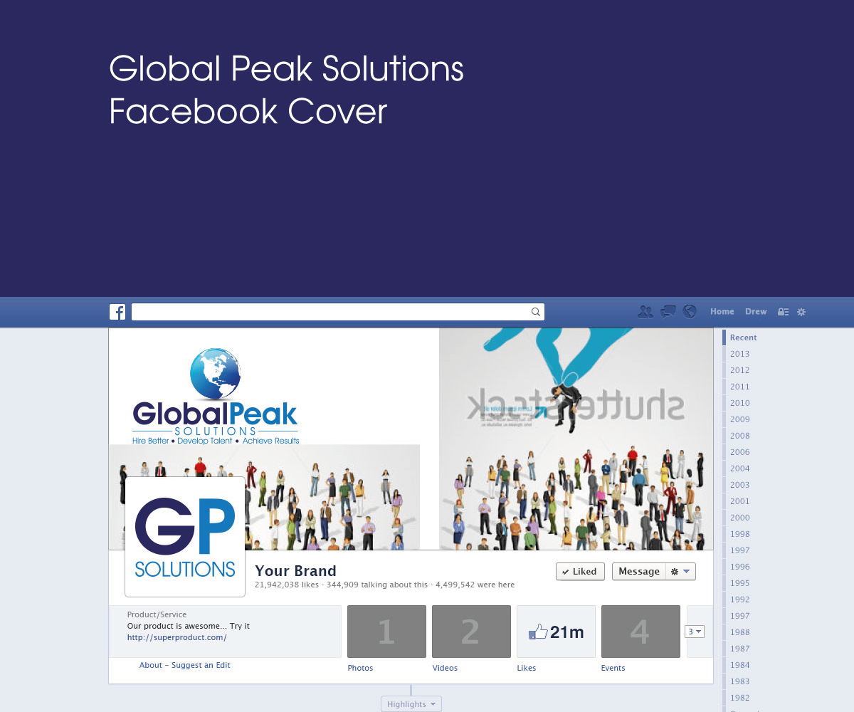 Facebook Design by Kitchenfoil for Global Peak Solutions, LLC | Design #3474908
