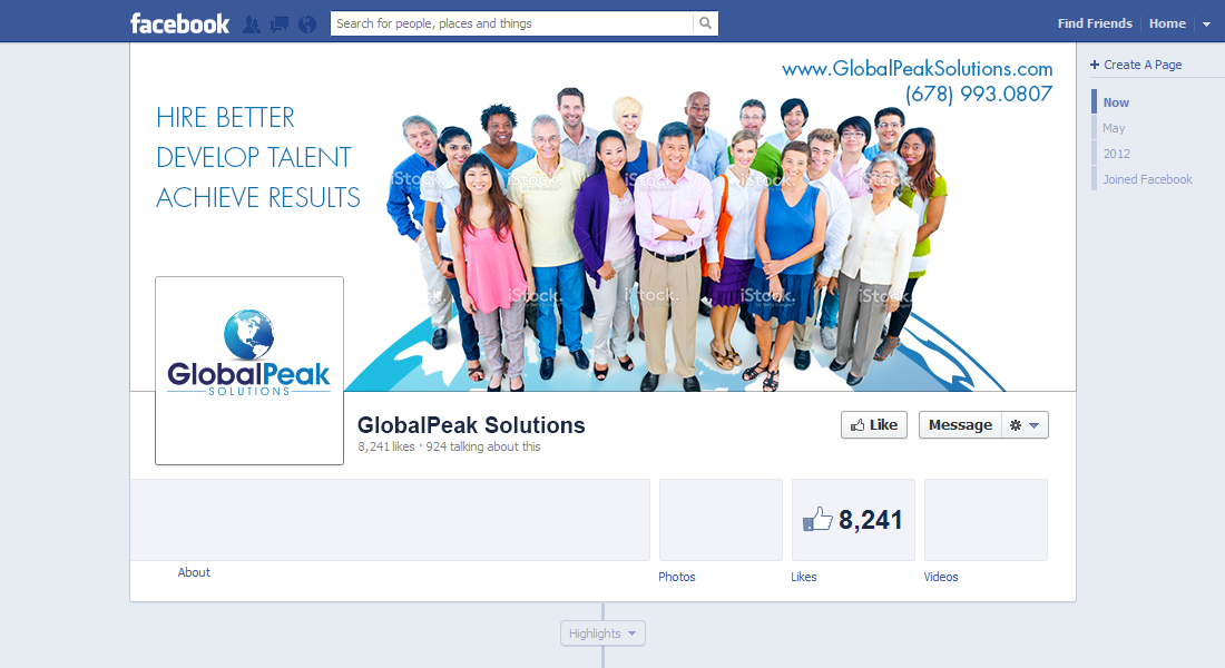 Facebook Design by Deip designs for Global Peak Solutions, LLC | Design #3470735