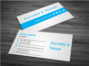 Business Card Design by AwsomeD for CULTURES & TRENDS | Design: #3442022