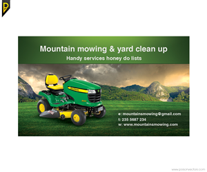 Business Card Design by poisonvectors for mountain mowing | Design: #3477985