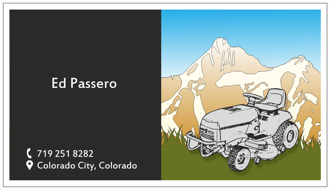 Diseño de Tarjeta de Presentación por David Mendez Fernandez para mountain mowing | Diseño #3495921