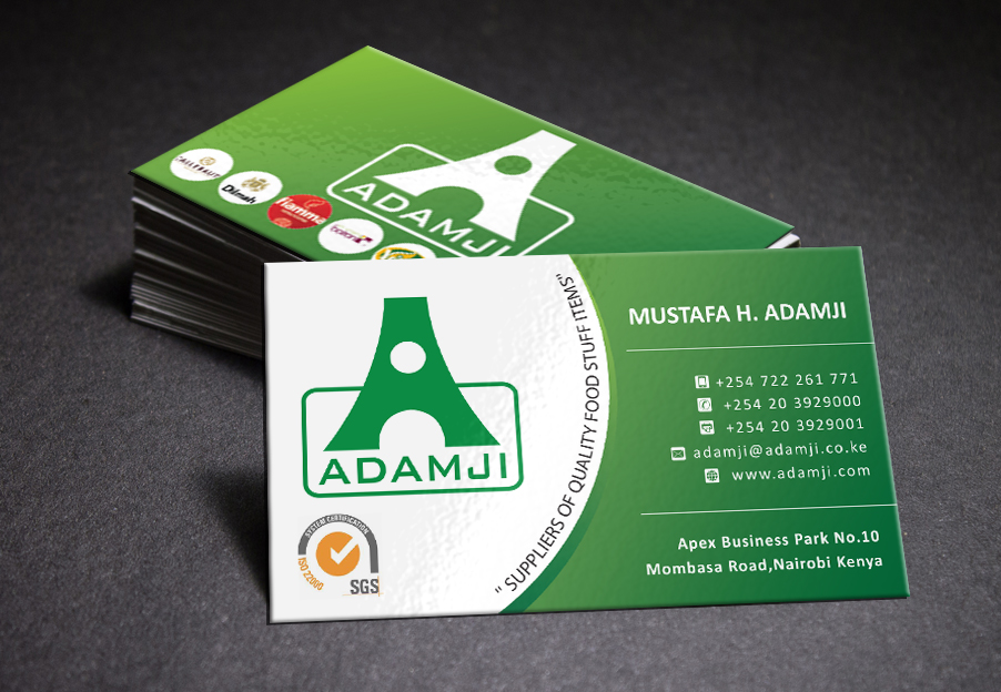 Business Card Design by MT for adamji distributors ltd | Design #3510311