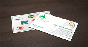 Diseño de Tarjeta de Presentación por juca para adamji distributors ltd | Diseño: #3509518