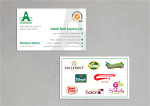Diseño de Tarjeta de Presentación por juca para adamji distributors ltd | Diseño: #3509528
