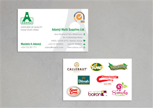 Diseño de Tarjeta de Presentación por juca para adamji distributors ltd | Diseño: #3509538