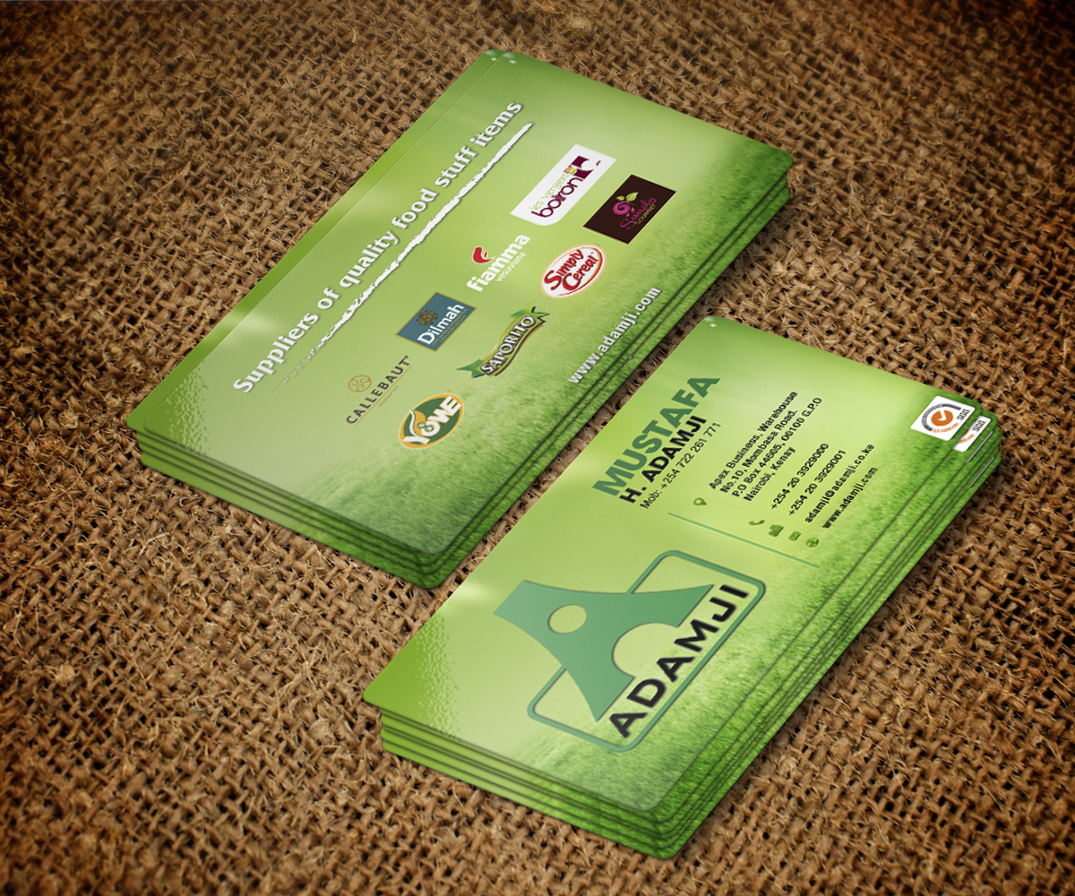Diseño de Tarjeta de Presentación por jeffdefy para adamji distributors ltd | Diseño #3502965