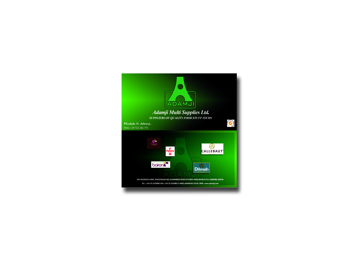 Diseño de Tarjeta de Presentación por rafaelenmanuel2 para adamji distributors ltd | Diseño #3445822