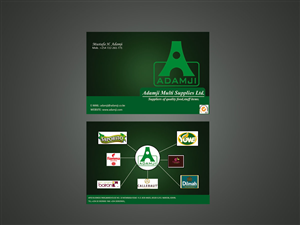 Diseño de Tarjeta de Presentación por rafaelenmanuel2 para adamji distributors ltd | Diseño: #3471983