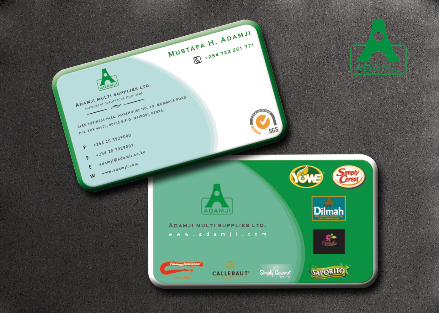 Business Card Design by Swayam for adamji distributors ltd | Design #3514358