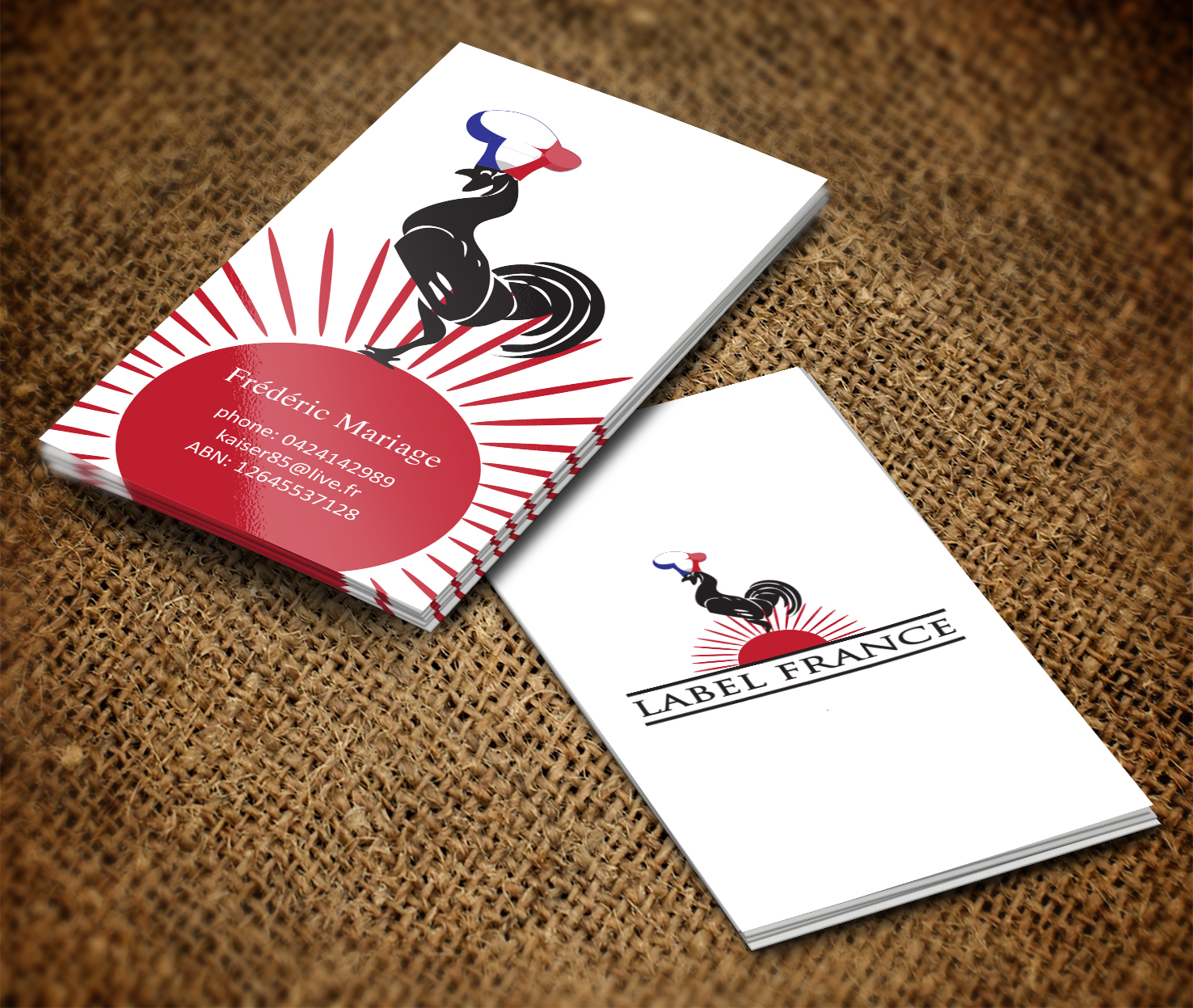 Diseño de Tarjeta de Presentación por pecas para label france | Diseño #3445384