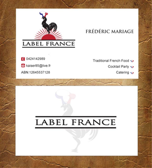 Design de Carte de Visite par Sandy1155 pour label france | Design : #3475025