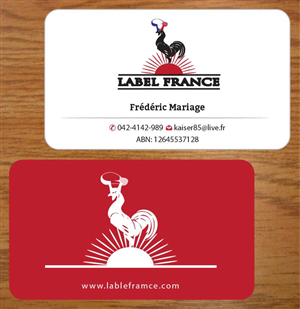 Design de Carte de Visite par Joy16589 pour label france | Design : #3445211