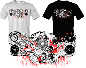 Diseño de Camiseta por Kidzgn Hermawan para Import2race.com | Diseño #3550718