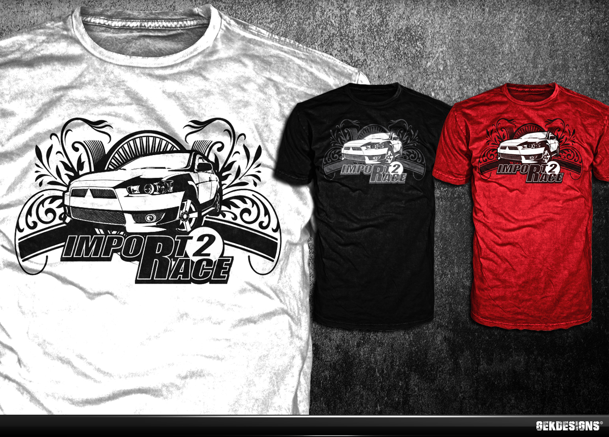 T-shirt Design by gekgrfx for Import2race.com | Design #3526589