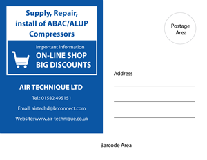 Postcard Design by sandeshnarvekar for air technique 'bedford'ltd | Design: #3456904