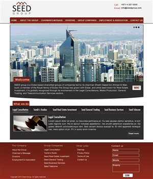 Web Design by Hetal  for Seed Group | Design: #876333