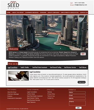 Web Design by Hetal  for Seed Group | Design: #876339