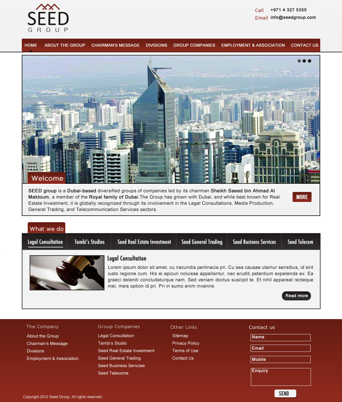 Web Design by Hetal  for Seed Group | Design #876340