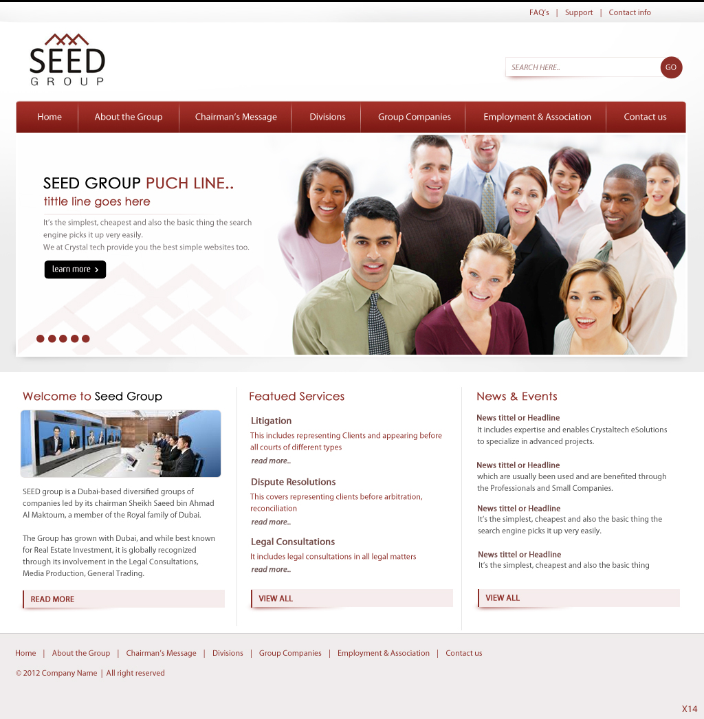 Web Design par pb pour Seed Group | Design #874548