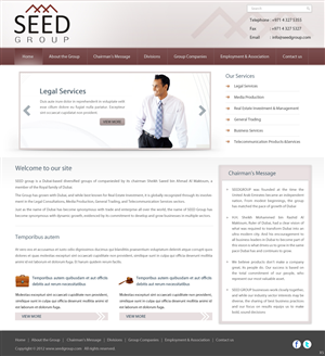 Web Design by pb for Seed Group | Design: #874554
