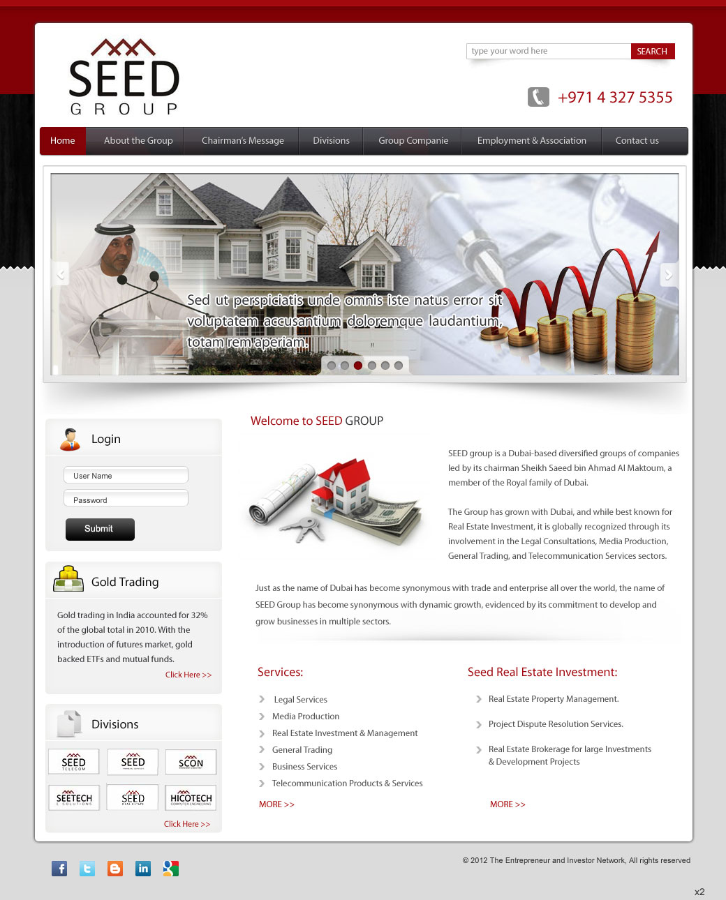 Web Design by pb for Seed Group | Design #874639