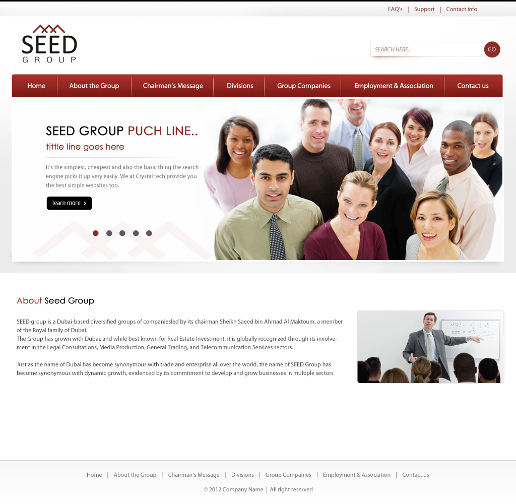 Web Design by pb for Seed Group | Design #879315