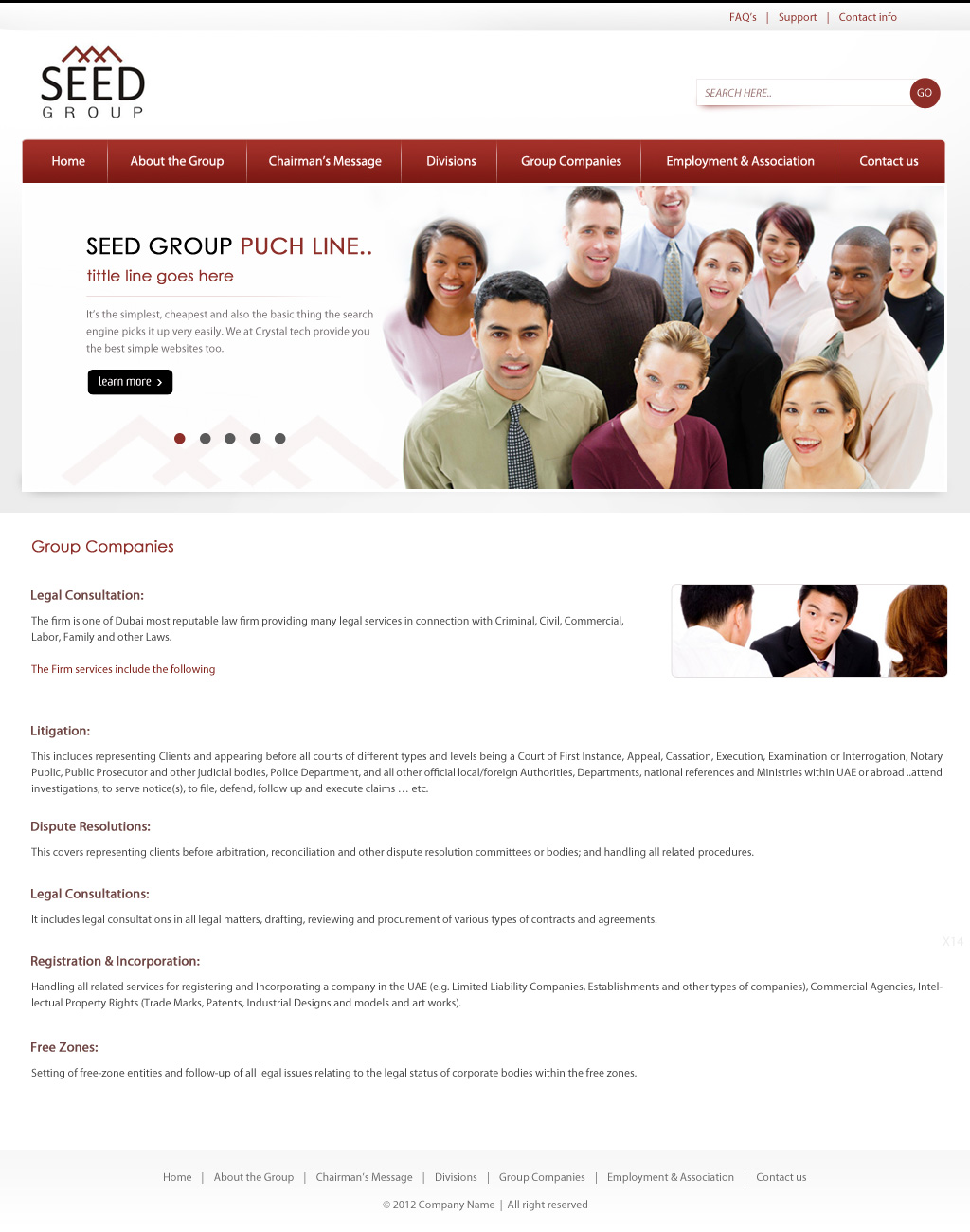 Web Design par pb pour Seed Group | Design #879317