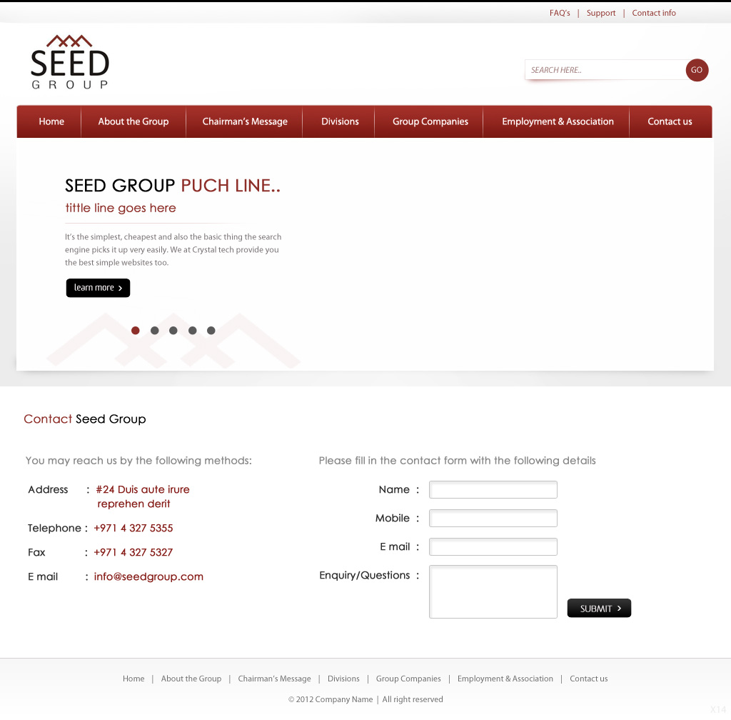 Web Design par pb pour Seed Group | Design #879319