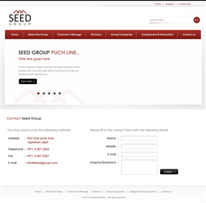 Web Design by pb for Seed Group | Design: #879319