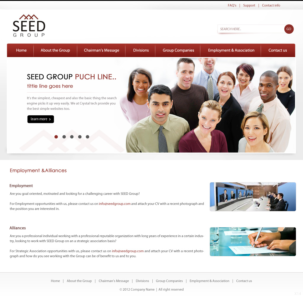 Web Design par pb pour Seed Group | Design #879335