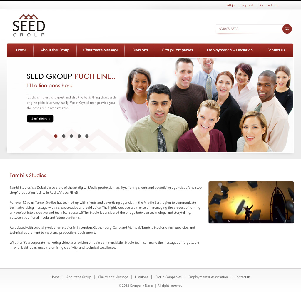 Web Design by pb for Seed Group | Design #879344