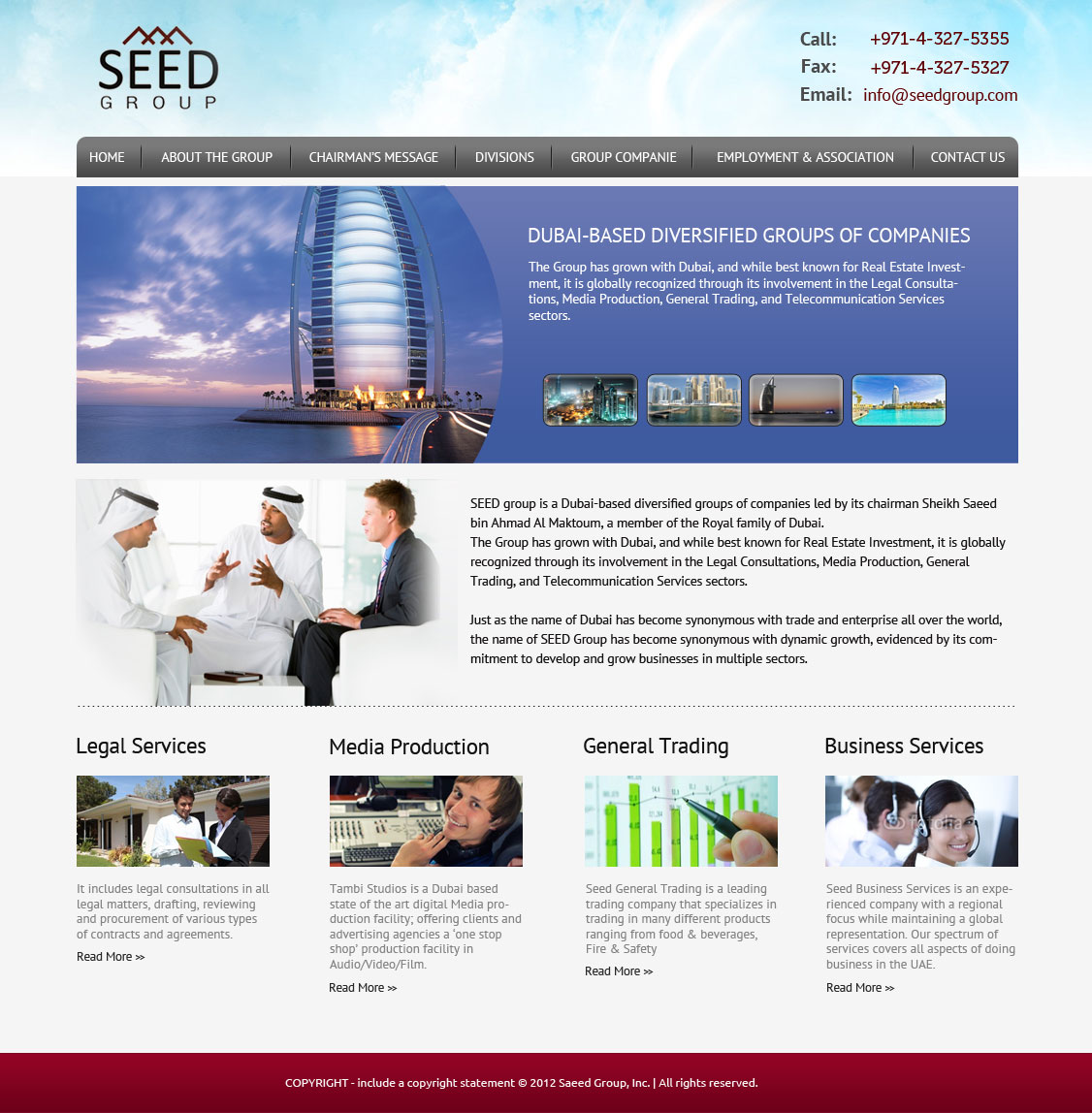 Web Design by OM for Seed Group | Design #877157