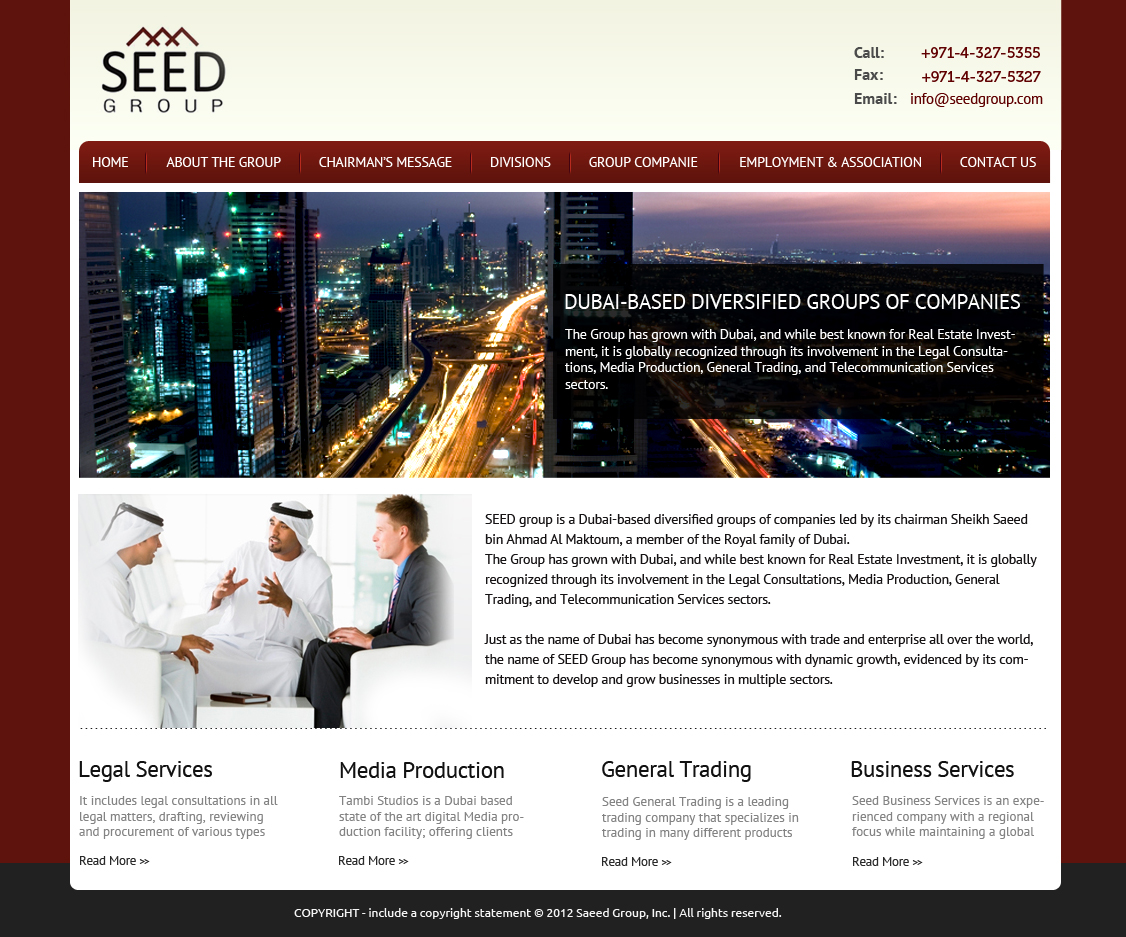 Web Design by OM for Seed Group | Design #881000